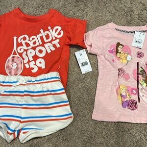 Girls 2T Barbie and Princess Bundle NWT